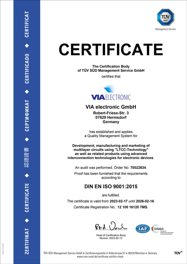 DIN EN ISO 9001:2015